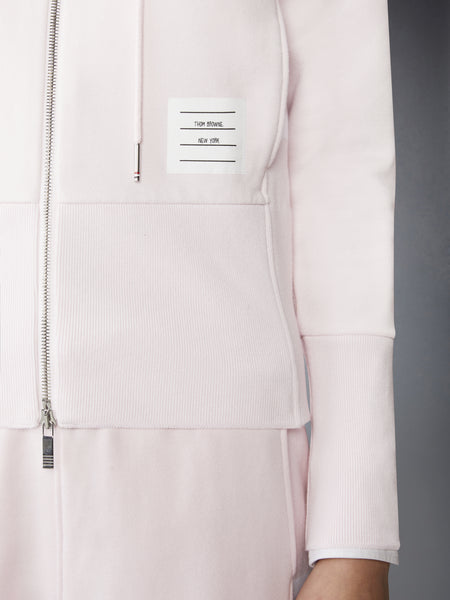 SOLID LOOPBACK 4-BAR ZIP UP HOODIE