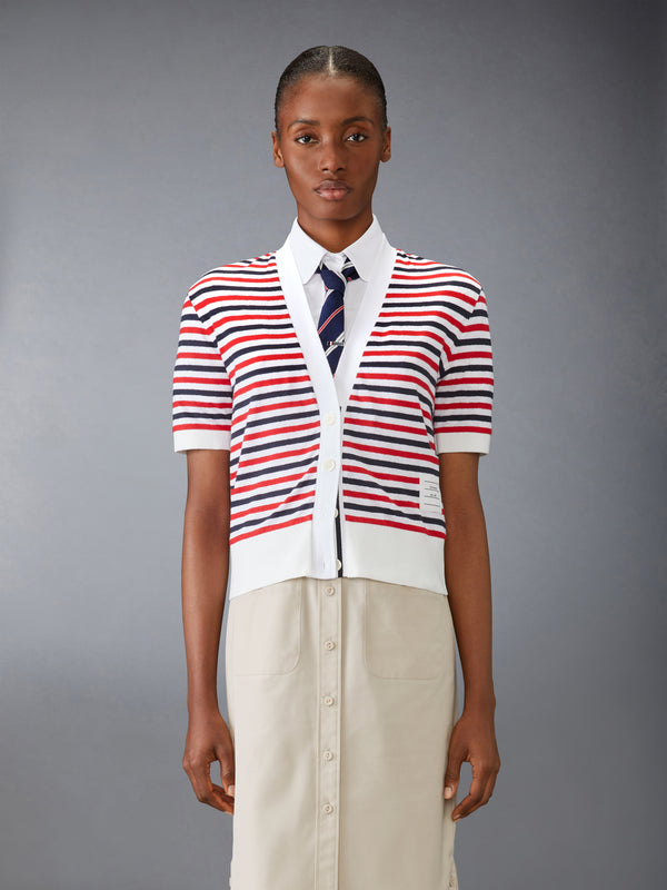LINEN JERSEY V NECK CARDIGAN - image 1