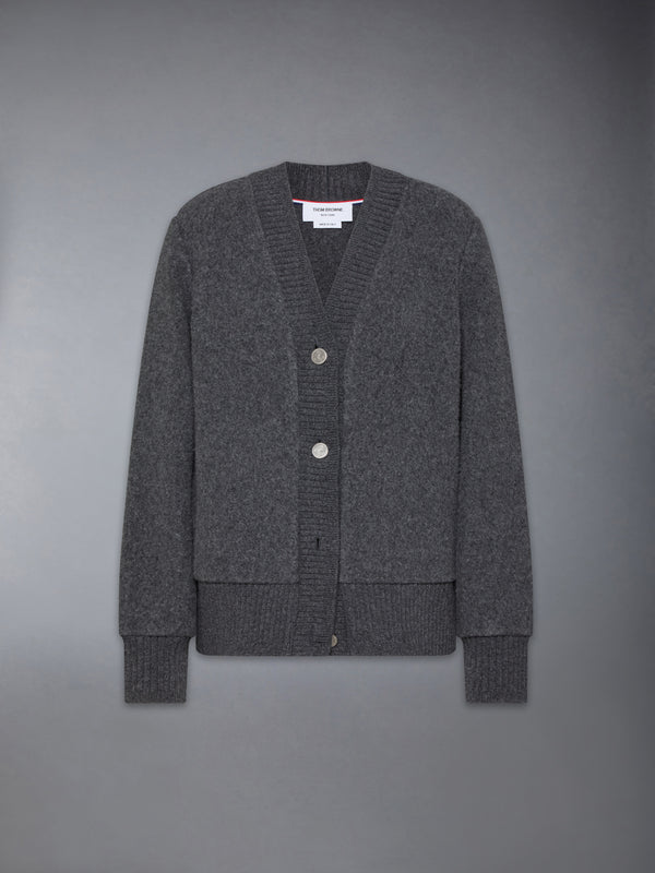 WOOL FLEECE OVERSIZED V NECK CARDIGAN - featured image