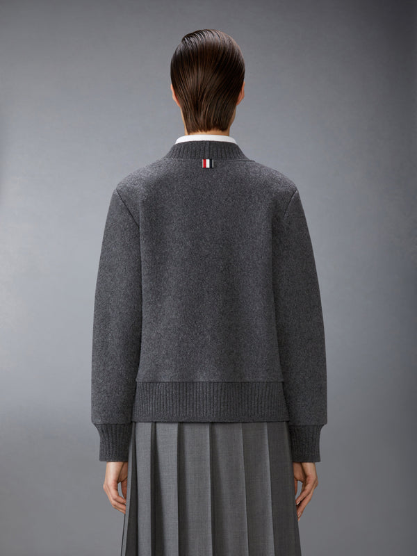 WOOL FLEECE OVERSIZED V NECK CARDIGAN - image 2