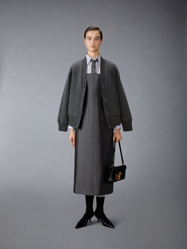 WOOL FLEECE OVERSIZED V NECK CARDIGAN - image 3