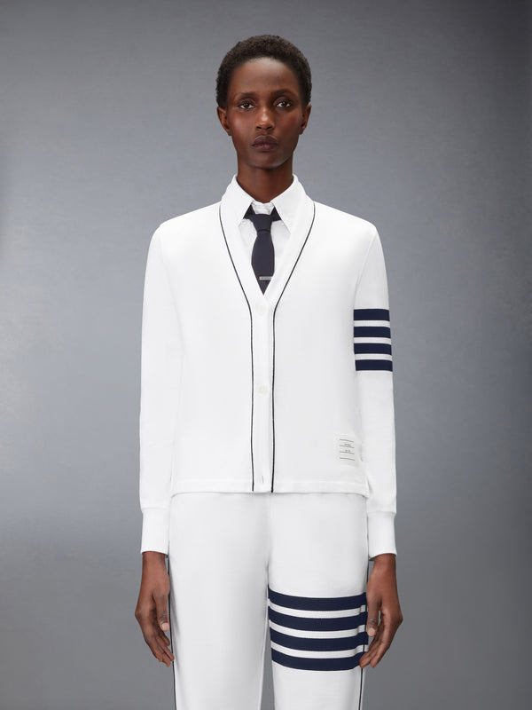 LOOPBACK PIPING 4-BAR CARDIGAN - image 1