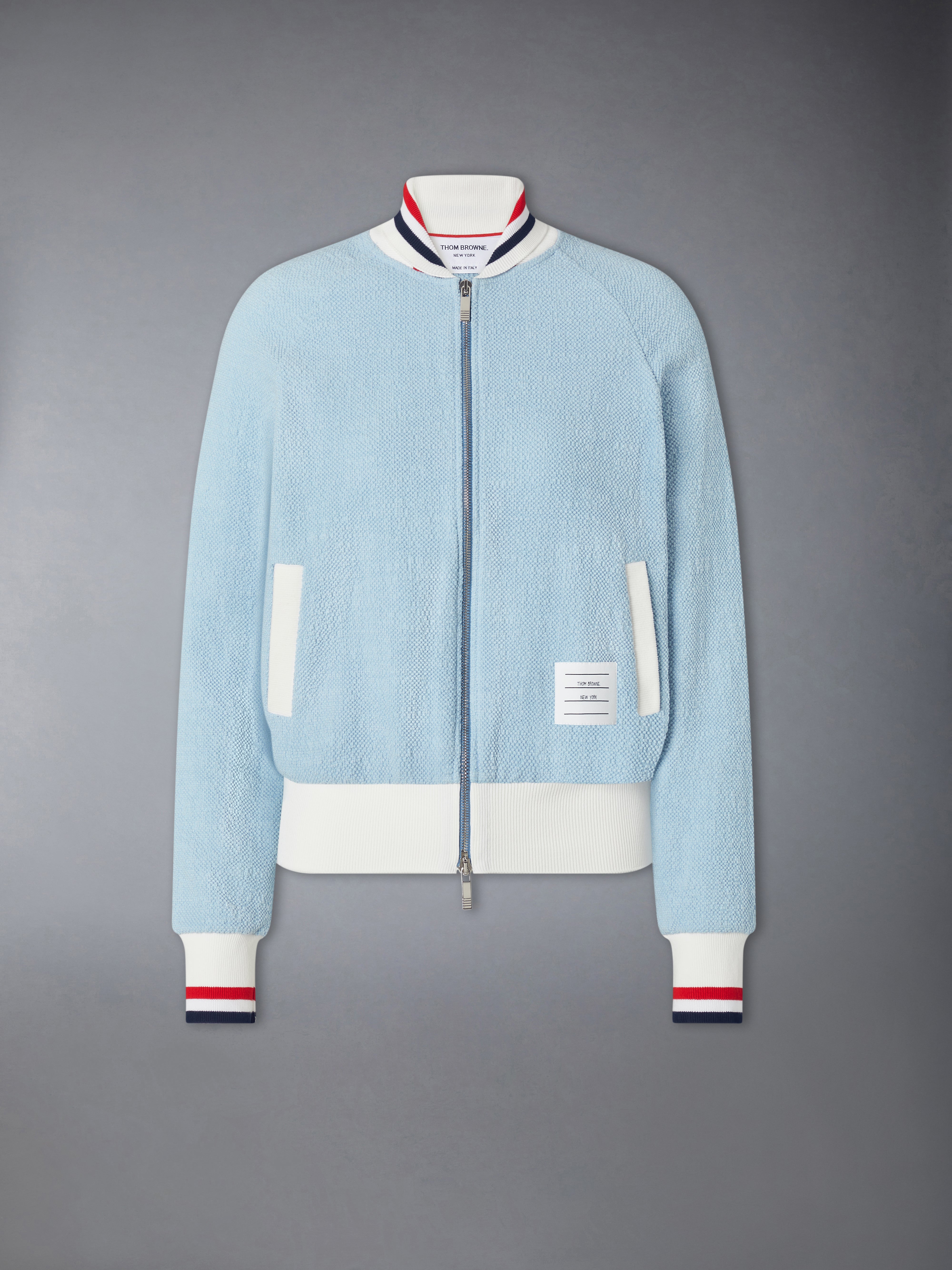 Cotton Tweed Rwb Cuff Bomber Jacket | Thom Browne
