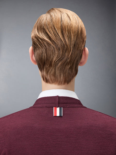 WOOL JERSEY CARDIGAN BURGUNDY