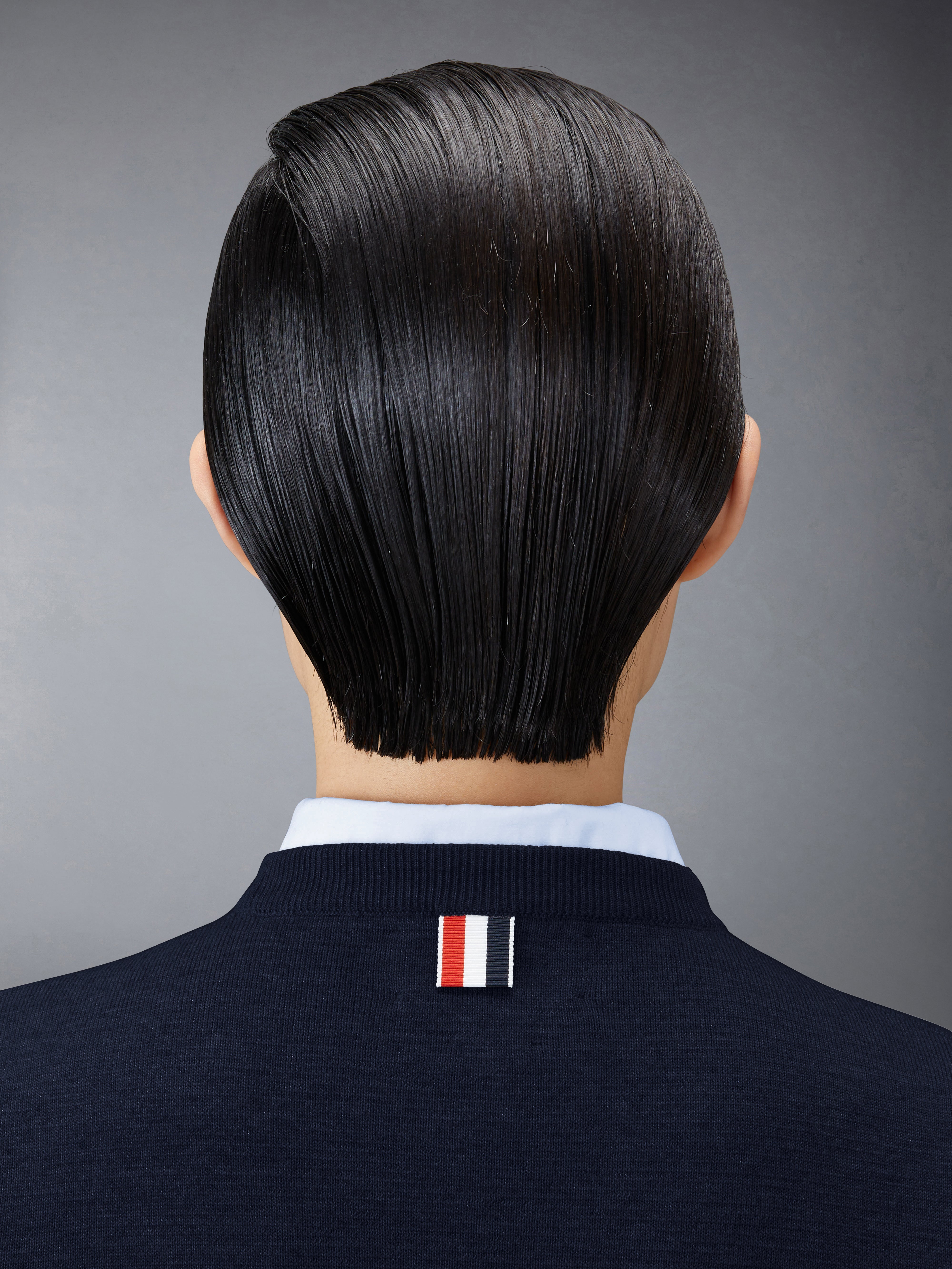 THOM BROWNE ミラノステッチ バックトリコロールニット 複数購入割引可 Wool Milano Stitch Classic 4 Bar Pullover | Thom Browne