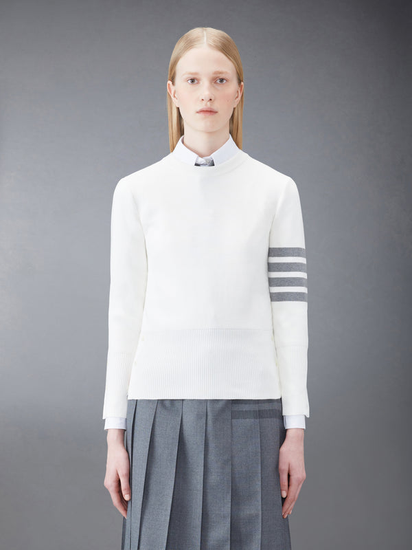 COTTON CREPE MILANO STITCH 4-BAR CLASSIC CREW NECK PULLOVER - featured image