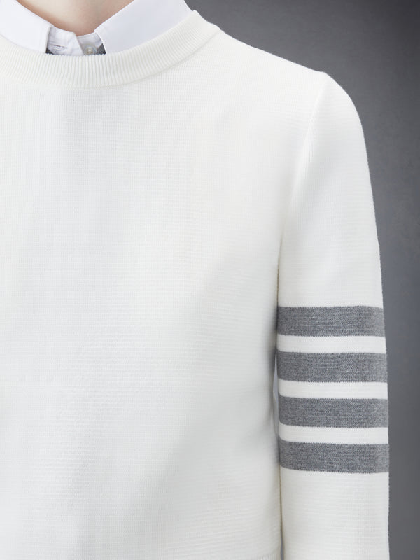 COTTON CREPE MILANO STITCH 4-BAR CLASSIC CREW NECK PULLOVER - image 6