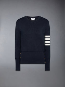 COTTON 4-BAR CLASSIC MILANO STITCH PULLOVER