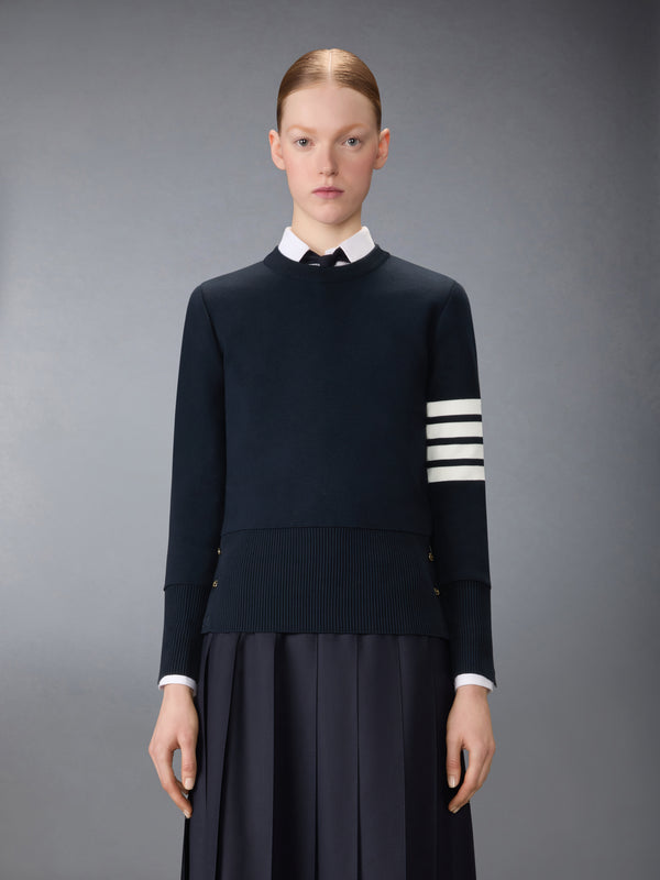 COTTON 4-BAR CLASSIC MILANO STITCH PULLOVER - image 1