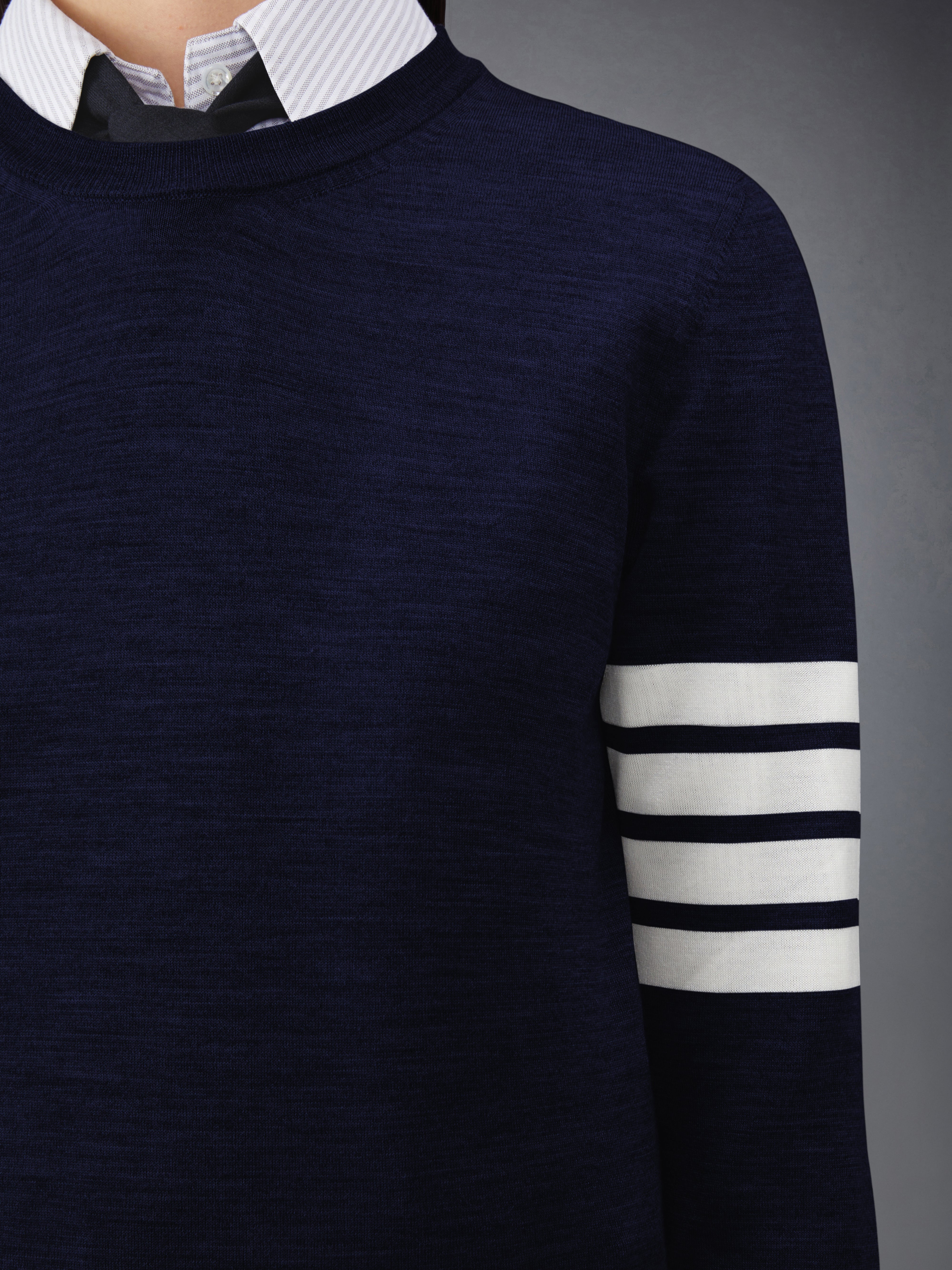 Thom Browne 4BAR タートルネック パーカー | ブルー | FARFETCH JP