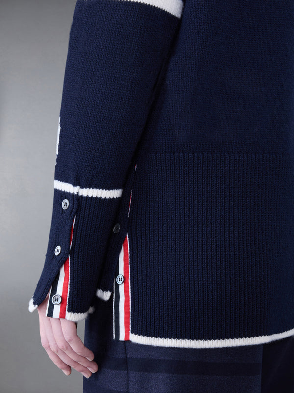 Merino 4-Bar Boxy Crew Neck Pullover - image 6