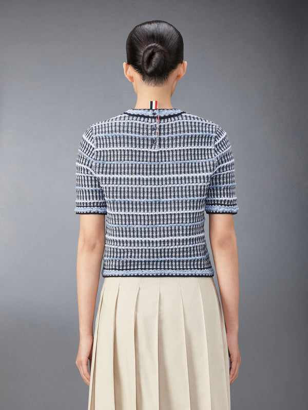 COTTON LINEN TWEED JACQUARD TEE - image 2