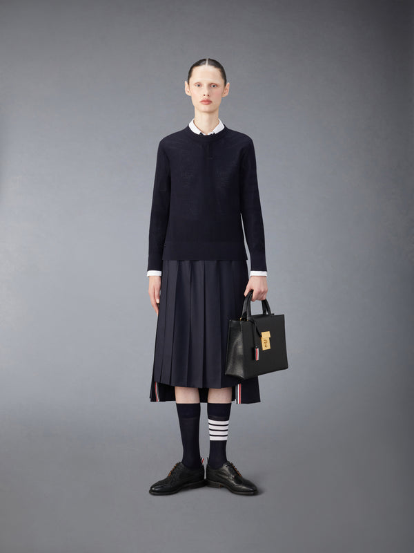 WOOL CREPE 4-BAR RELAXED FIT PULLOVER