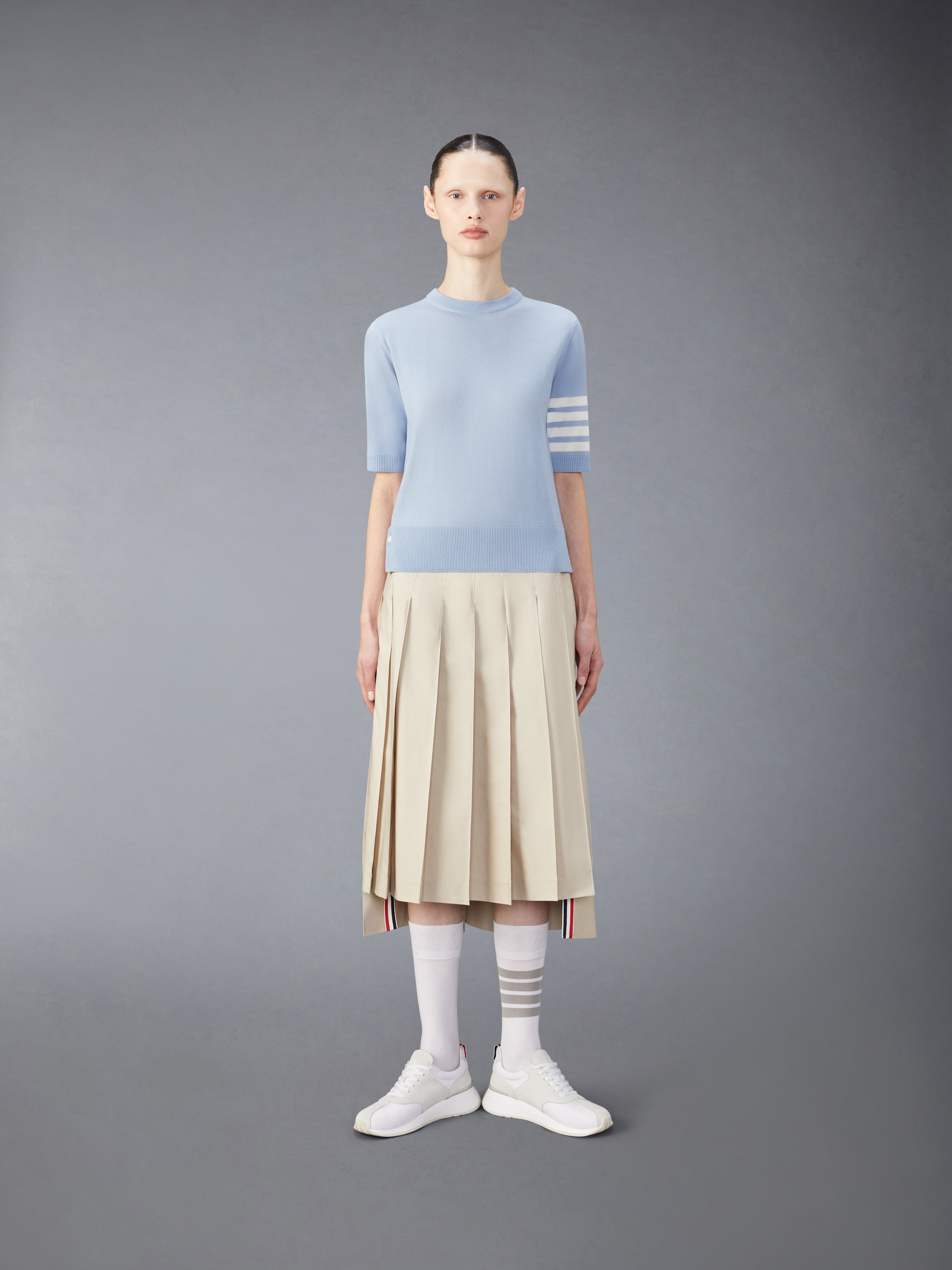 メリノウールジャージーステッチ4バーTシャツ | Thom Browne