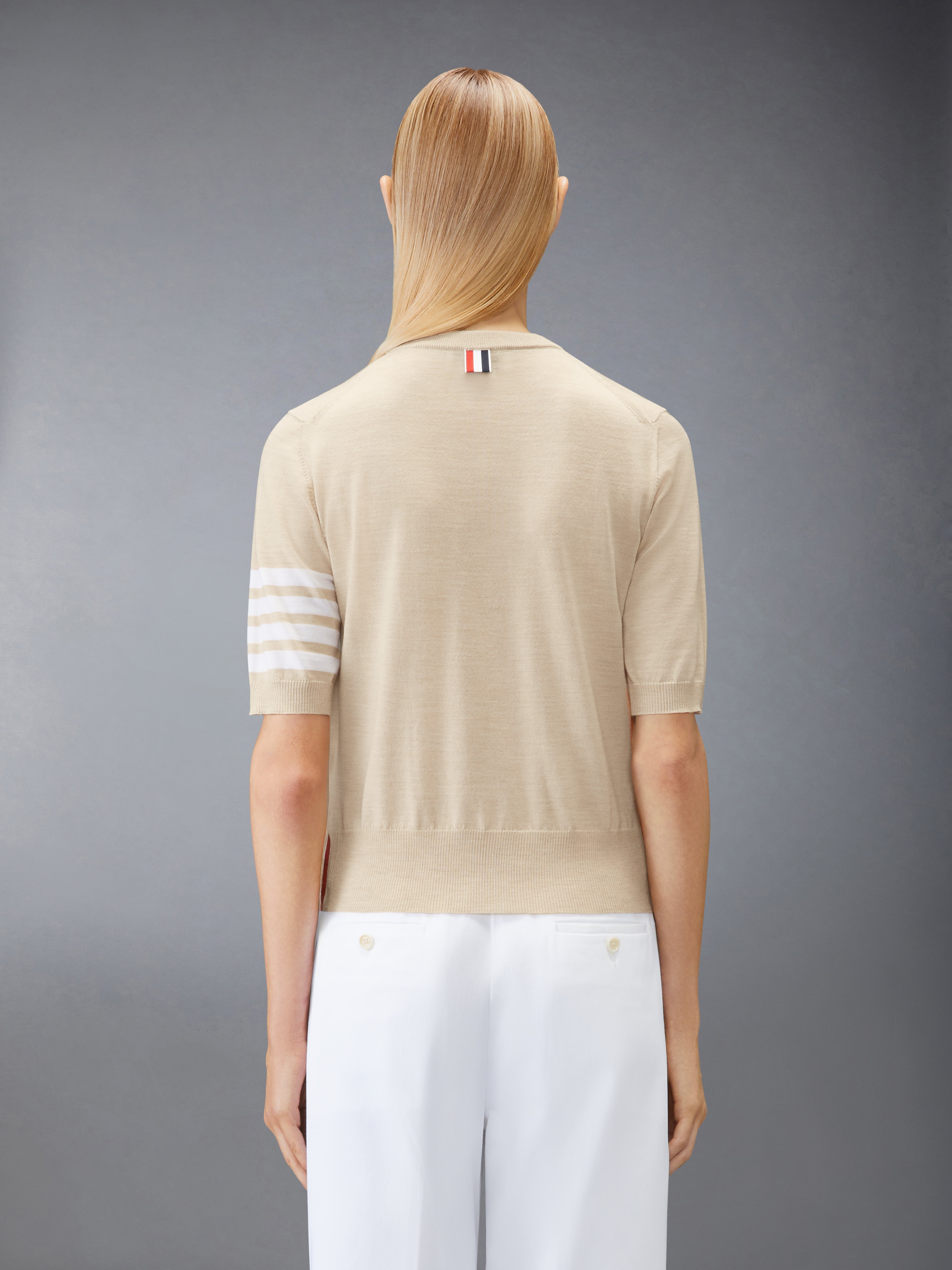 Fine Merino Wool 4-Bar Tee | Thom Browne