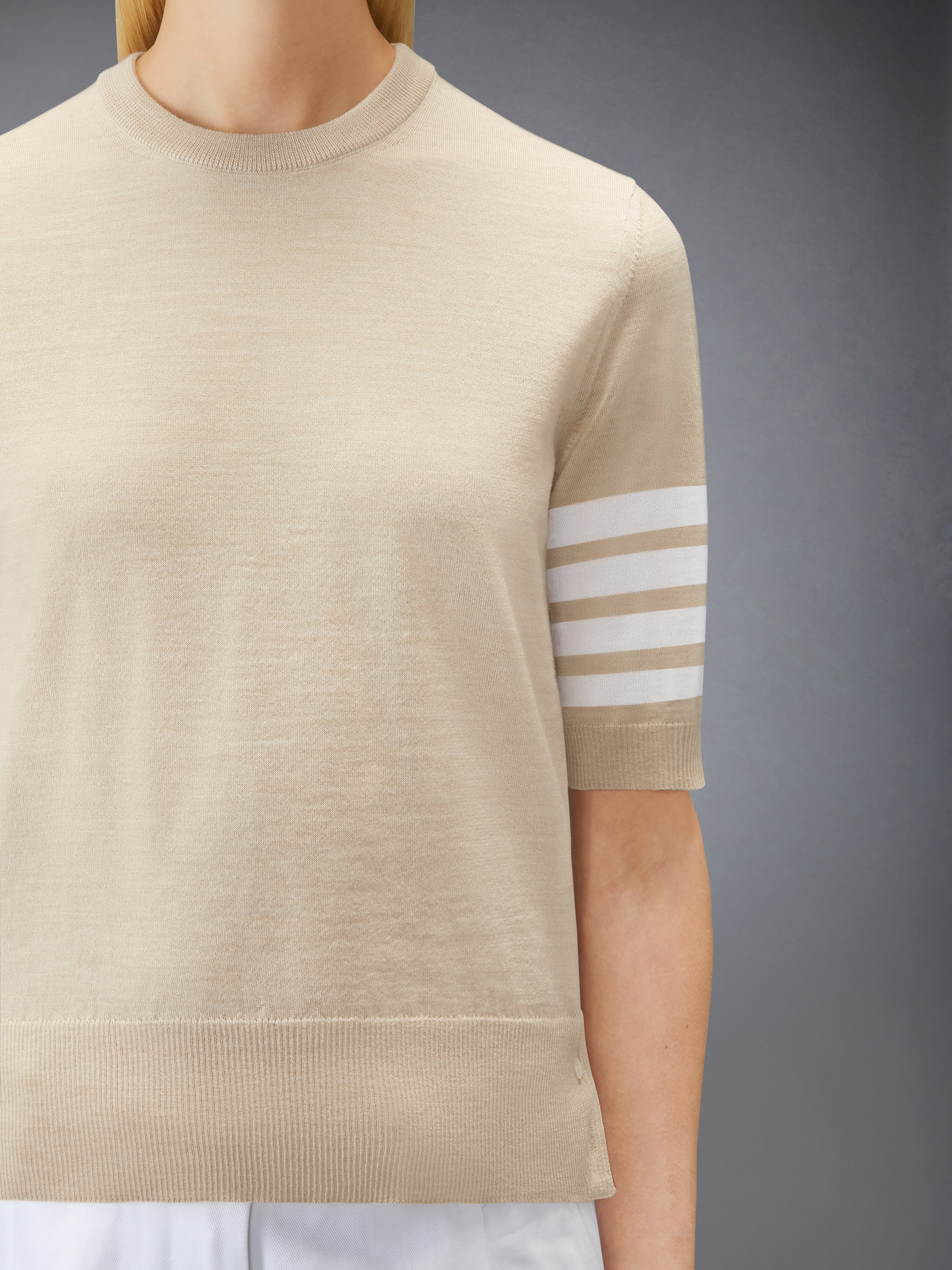 Fine Merino Wool 4-Bar Tee | Thom Browne