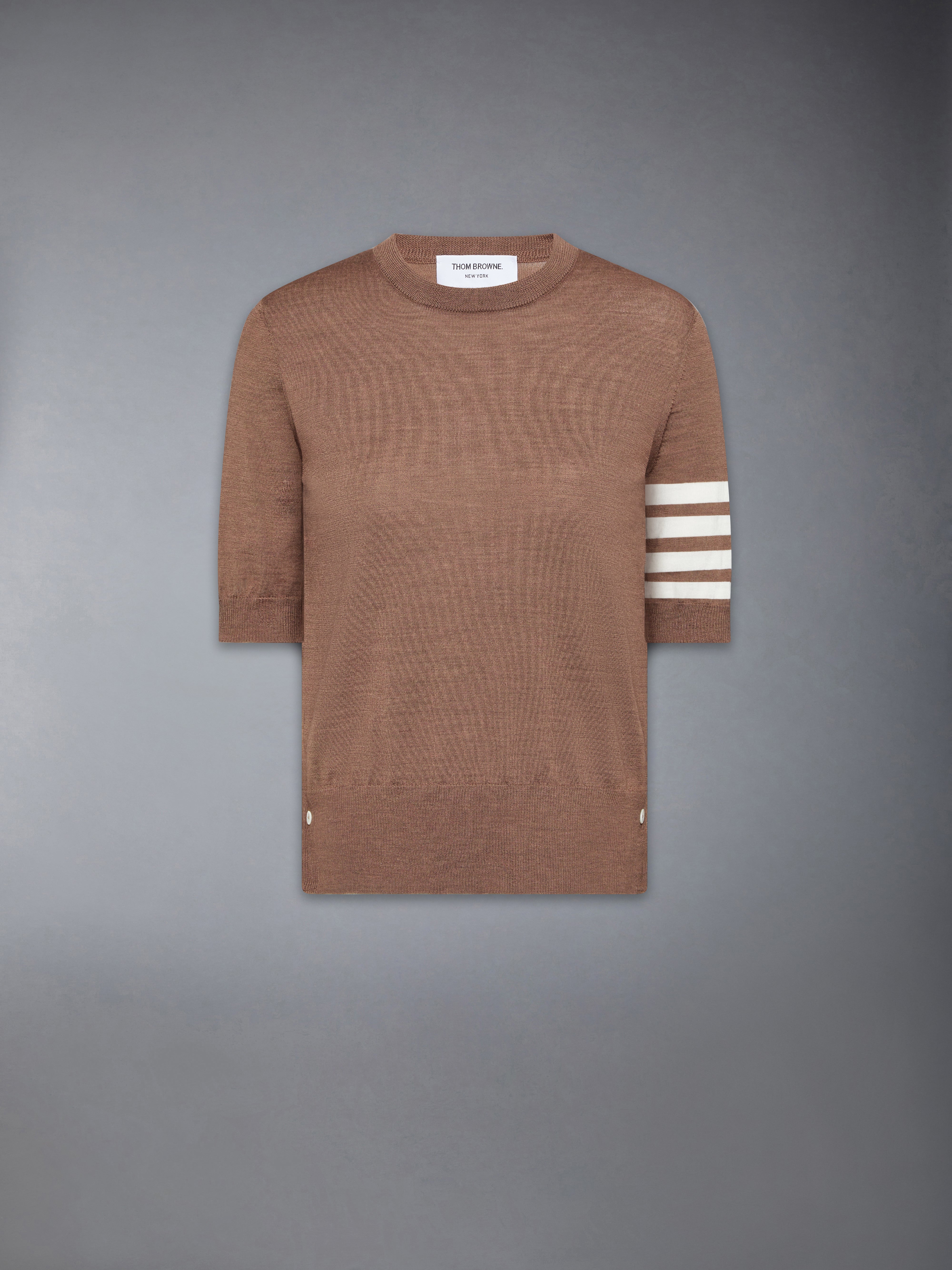 fine merino wool 4-bar tee | Thom Browne