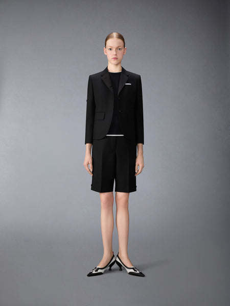 MERINO WOOL 4-BAR SHORT SLEEVE PULLOVER BLACK