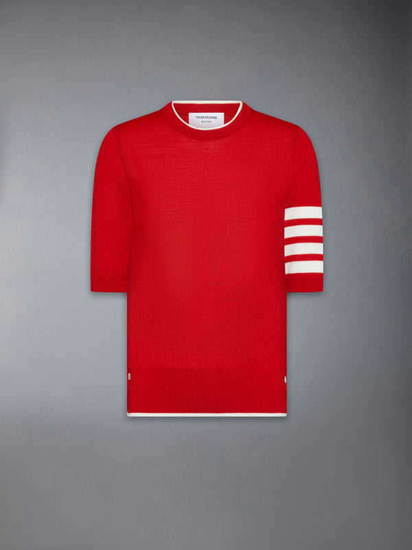 MERINO WOOL 4-BAR SHORT SLEEVE PULLOVER - featured image