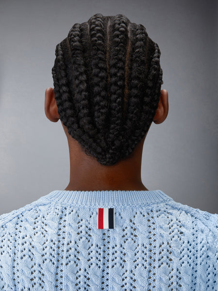 POINTELLE CABLE STITCH 4-BAR TEE