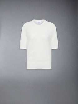 FEATHER INTARSIA POINTELLE 4-BAR TEE