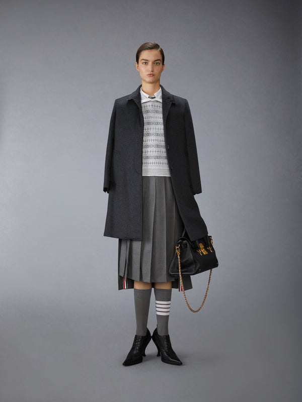 WOOL FLANNEL AND MOHAIR JACQUARD PETER PAN COLLAR PULLOVER - image 3