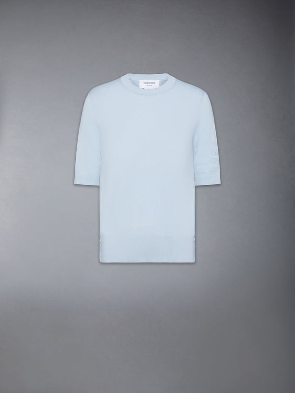 JERSEY STITCH POINTELLE 4-BAR TEE - featured image