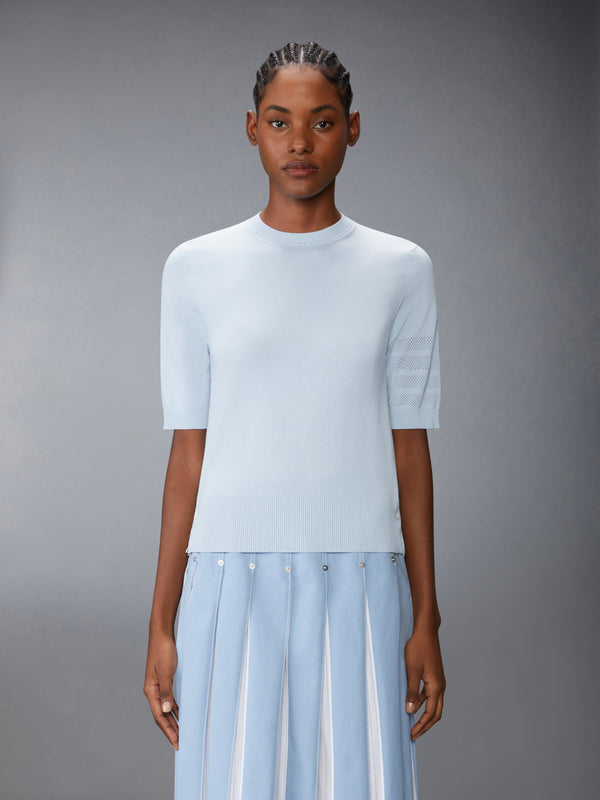 JERSEY STITCH POINTELLE 4-BAR TEE - image 1