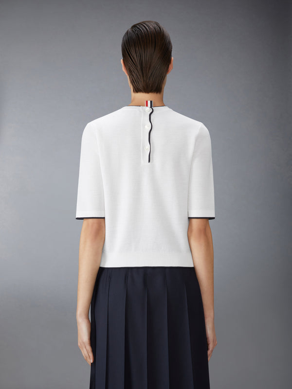 WOOL CREPE 4-BAR TEE - image 2