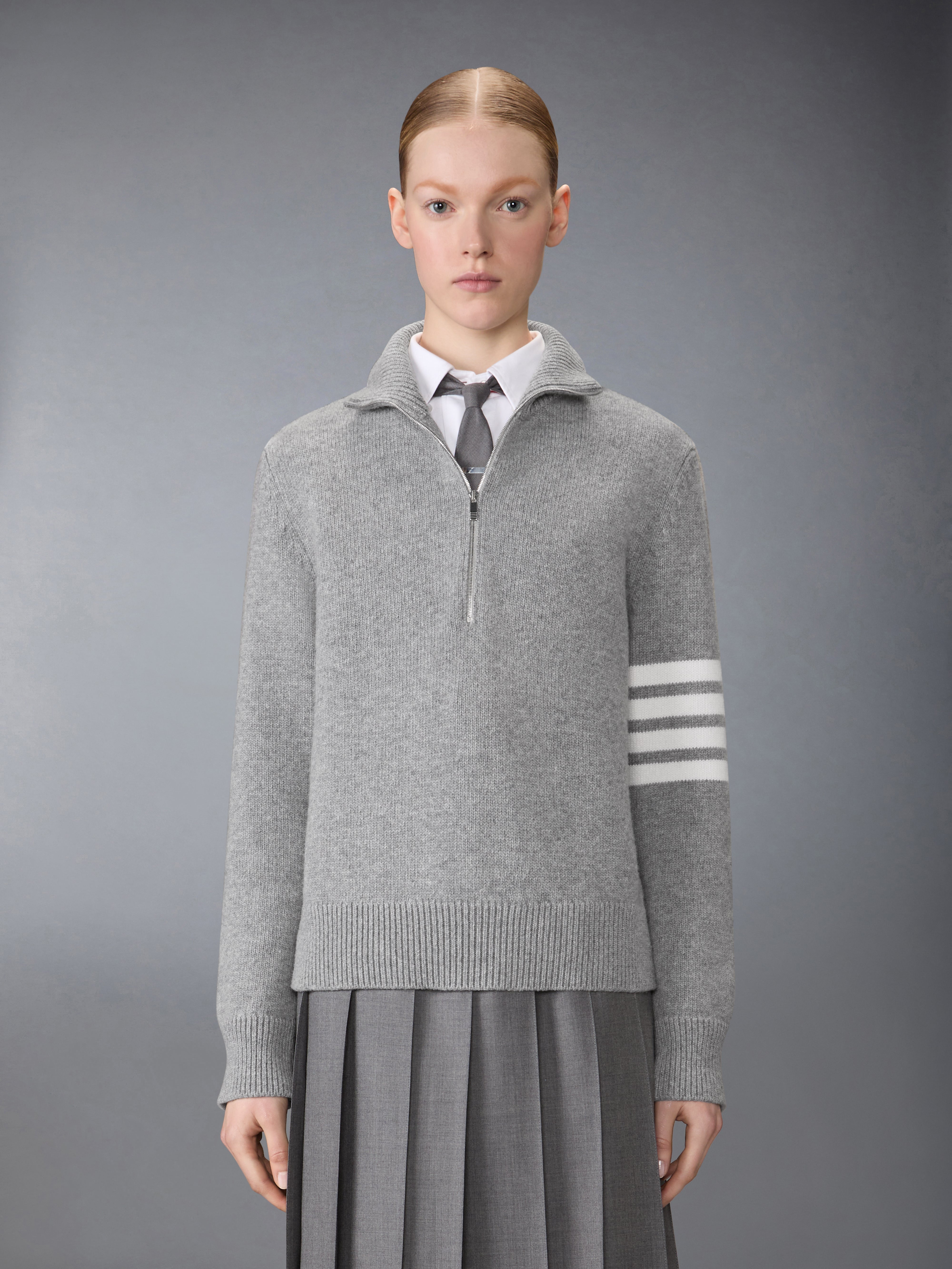 Jersey Stitch Merino Wool 4-Bar Pullover | Thom Browne
