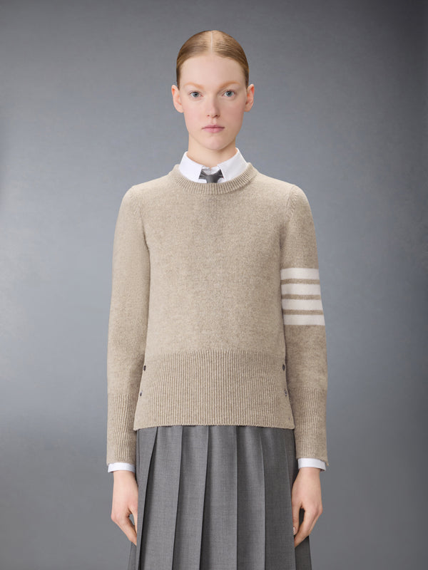 JERSEY STITCH SHETLAND WOOL 4-BAR PULLOVER - image 1