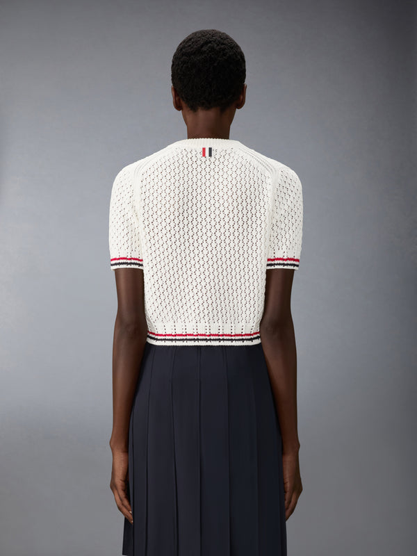 COTTON POINTELLE STITCH HECTOR RWB TEE - image 2