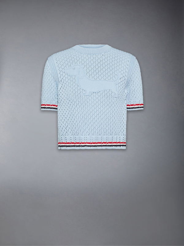 COTTON POINTELLE STITCH HECTOR RWB TEE - featured image