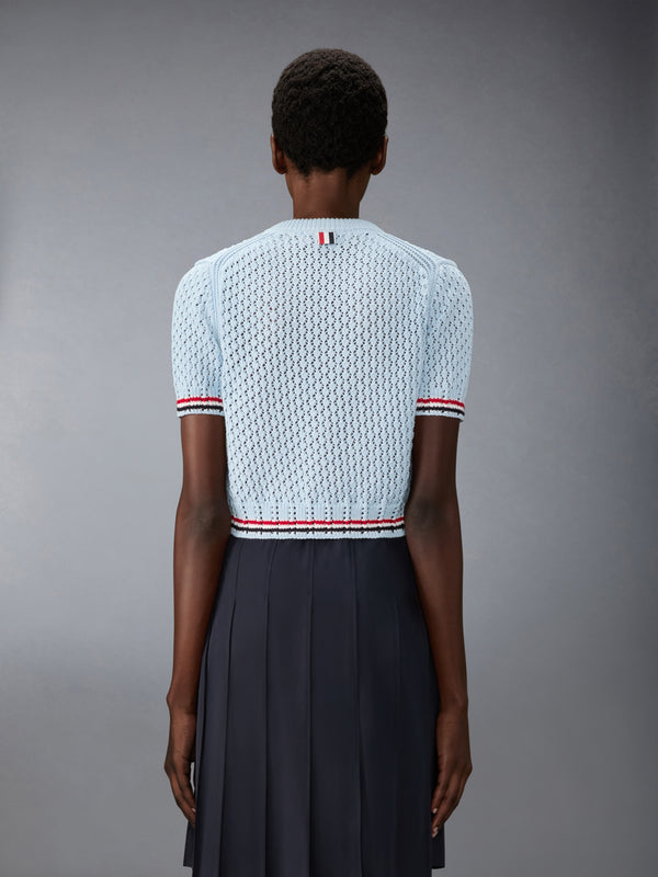 COTTON POINTELLE STITCH HECTOR RWB TEE - image 2