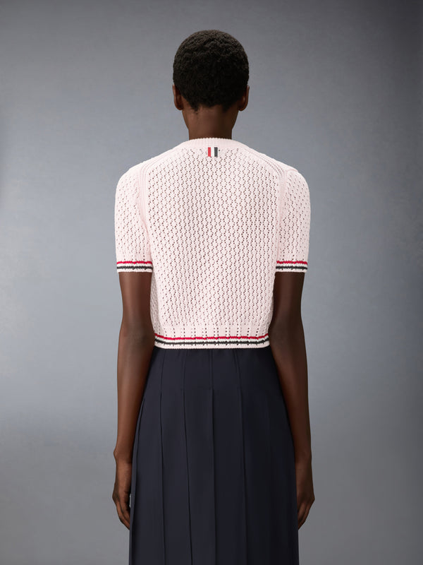 COTTON POINTELLE STITCH HECTOR RWB TEE - image 2