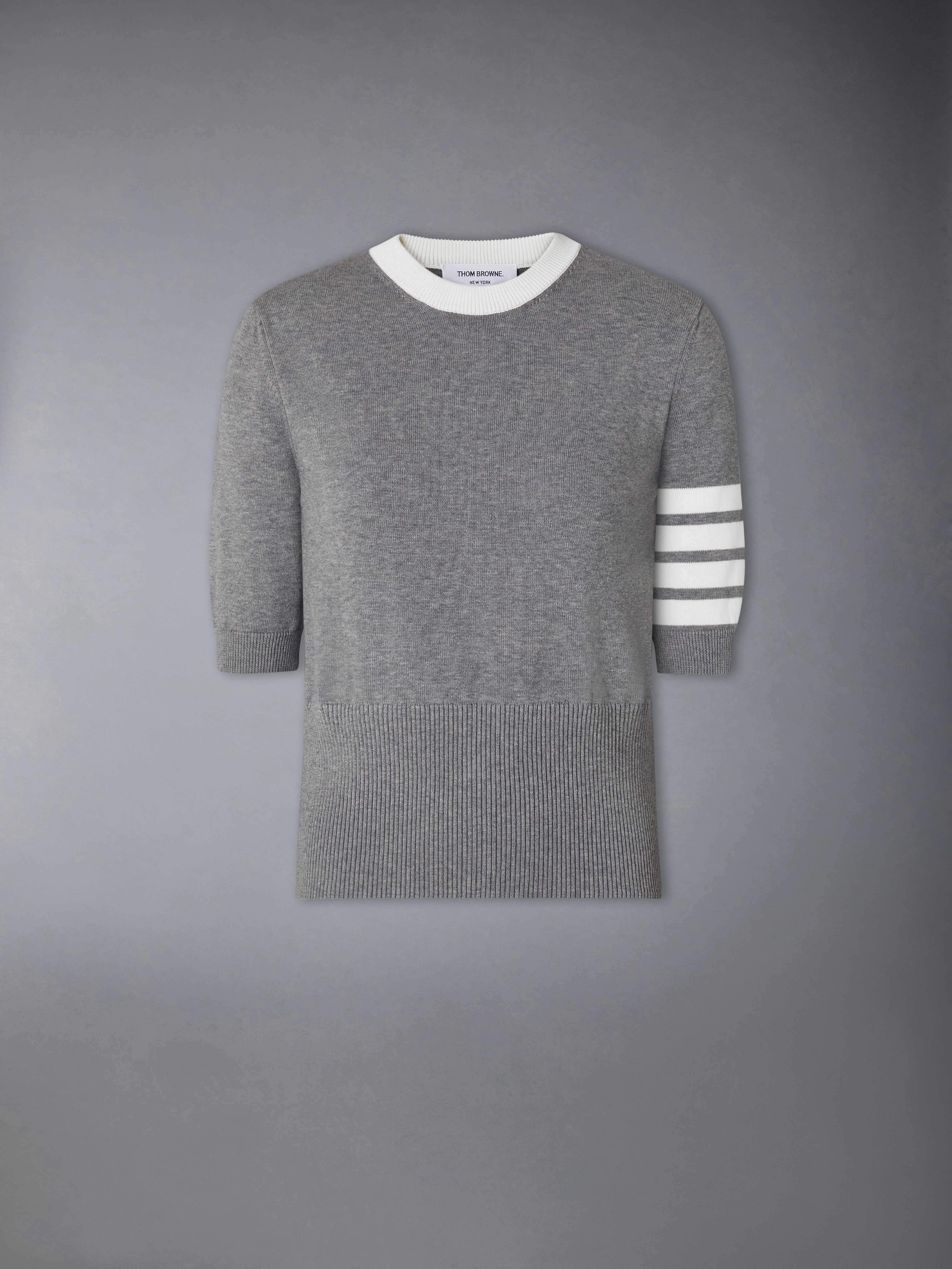 Jersey Hector Intarsia 4-Bar Tee | Thom Browne