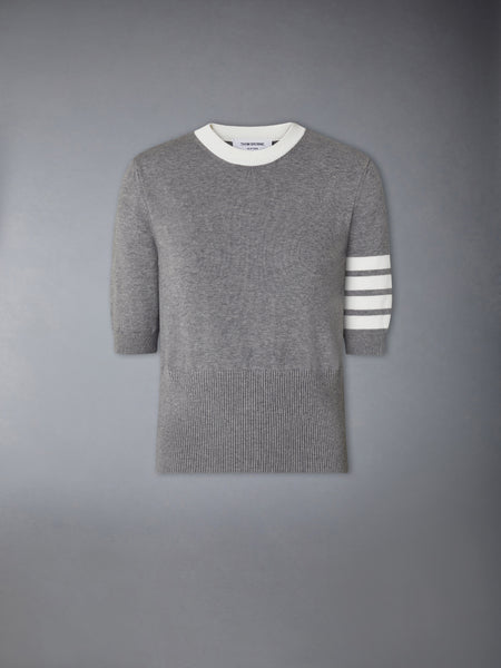 JERSEY HECTOR INTARSIA 4-BAR TEE LT GREY