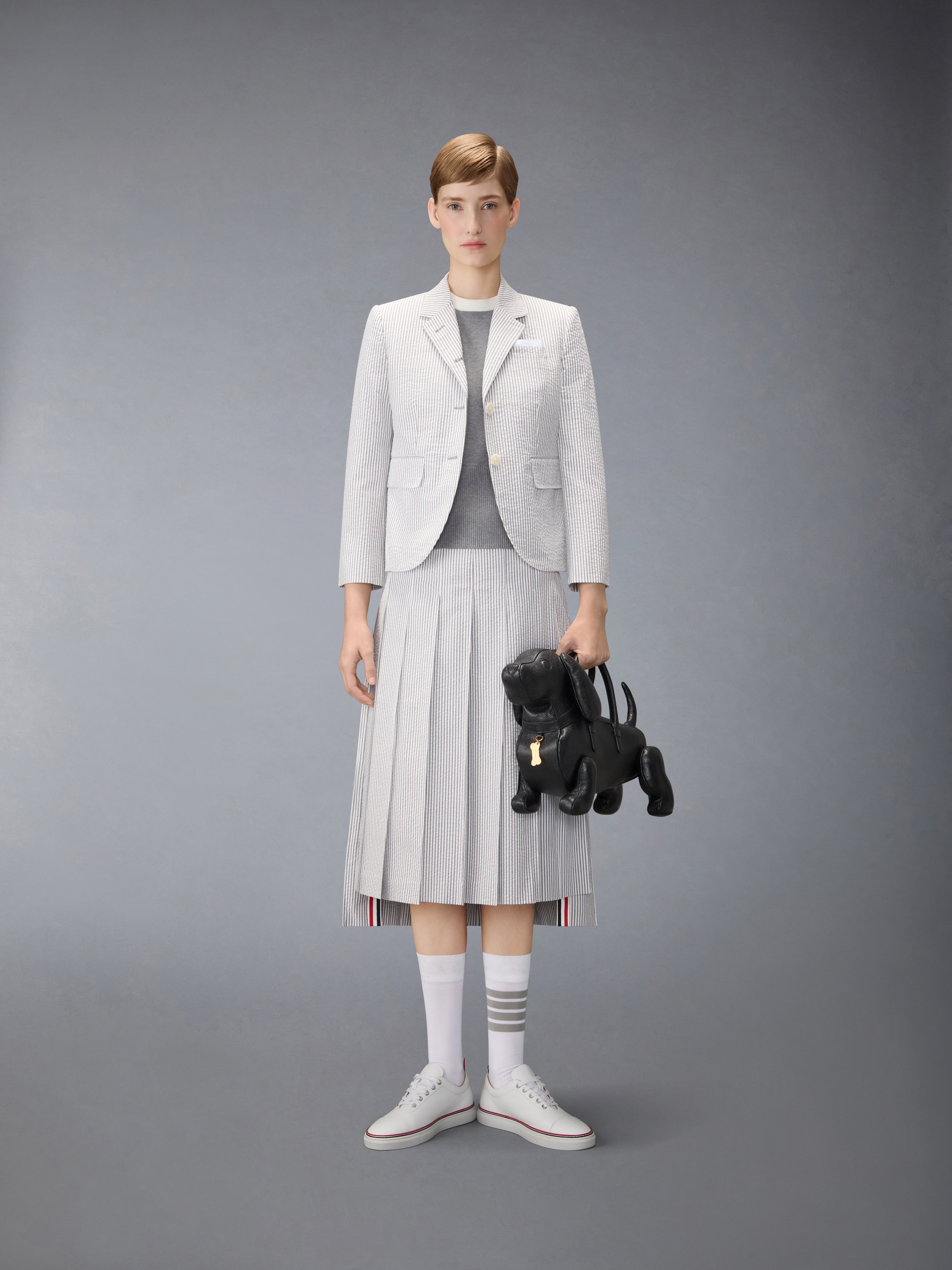 Jersey Hector Intarsia 4-Bar Tee | Thom Browne