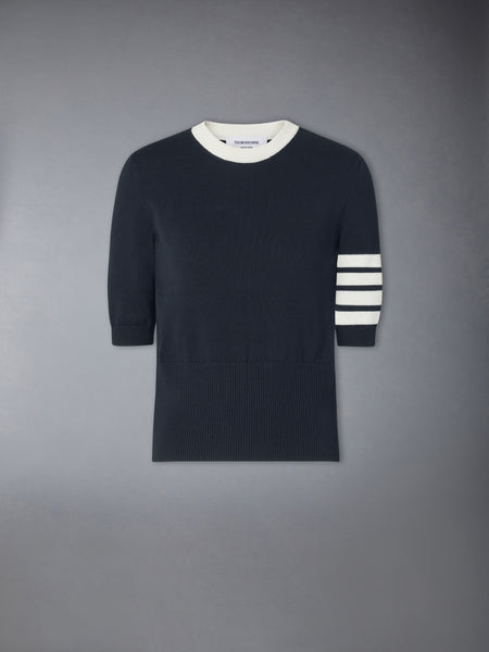 JERSEY HECTOR INTARSIA 4-BAR TEE NAVY