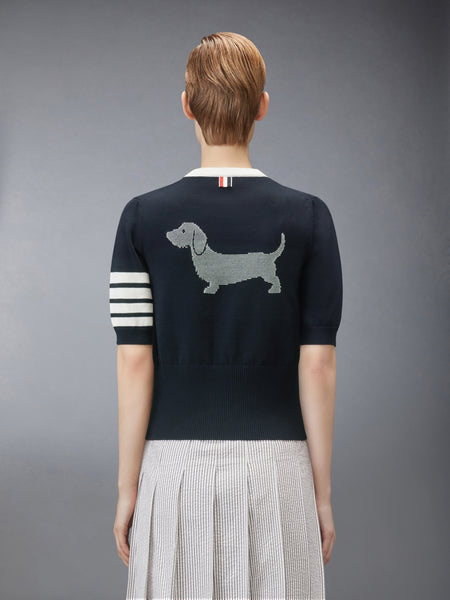 JERSEY HECTOR INTARSIA 4-BAR TEE NAVY
