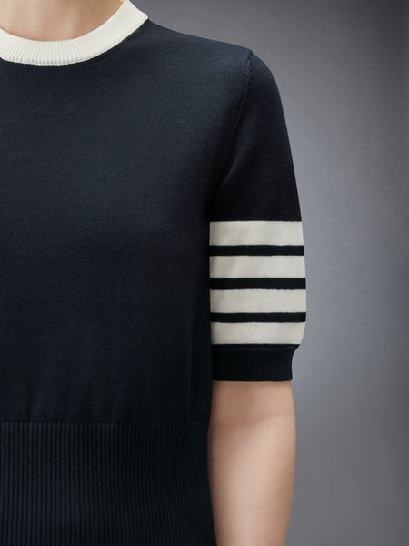 JERSEY HECTOR INTARSIA 4-BAR TEE NAVY