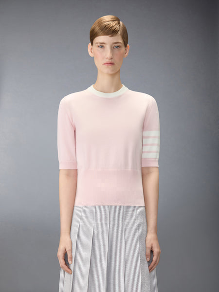 JERSEY HECTOR INTARSIA 4-BAR TEE LIGHT PINK
