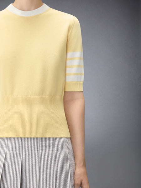 JERSEY HECTOR INTARSIA 4-BAR TEE LIGHT YELLOW