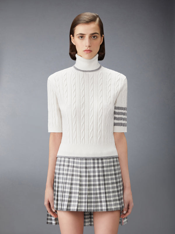 CASHMERE 4-BAR BABY CABLE STITCH TURTLENECK - image 1