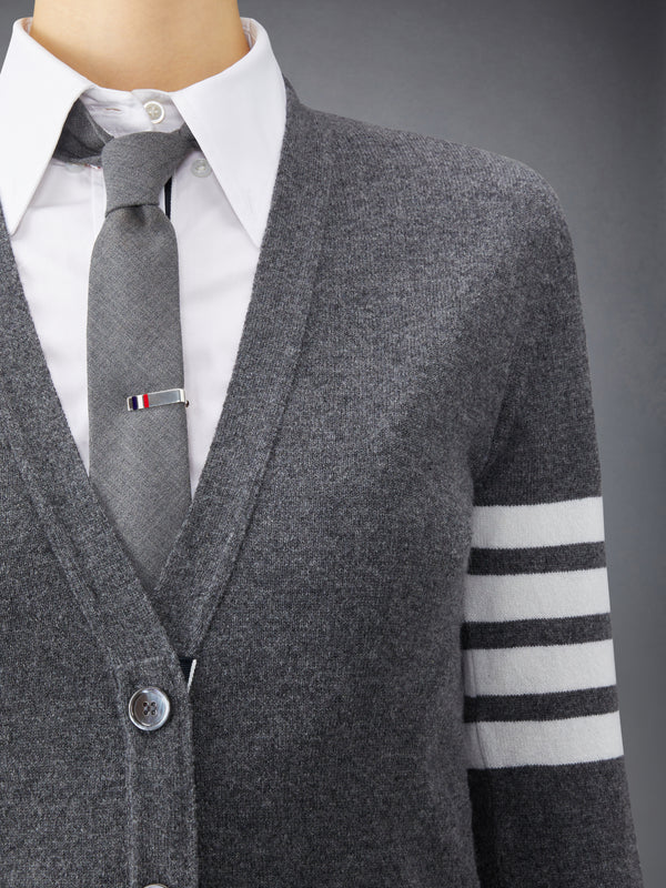 CLASSIC CASHMERE 4-BAR V-NECK CARDIGAN