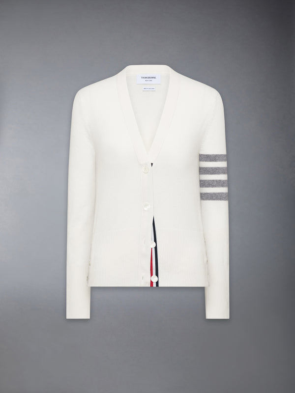 CLASSIC CASHMERE 4-BAR V-NECK CARDIGAN - featured image