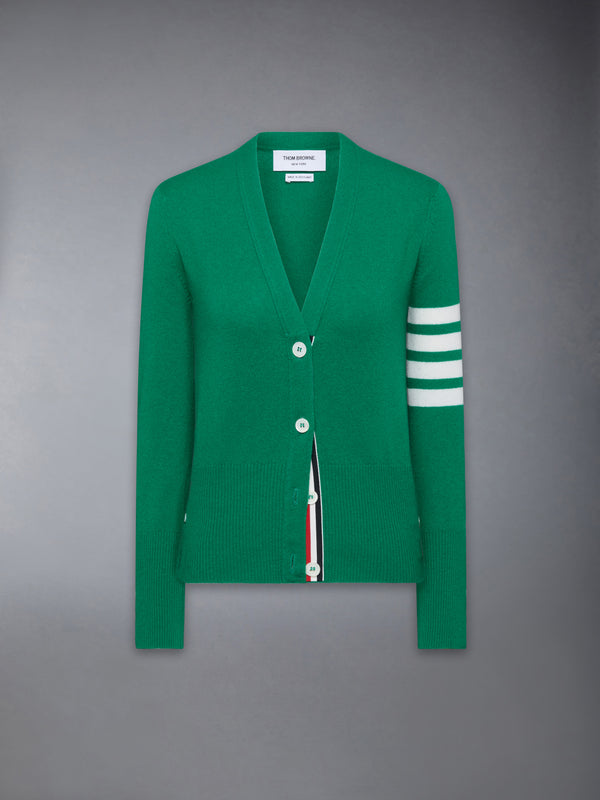 CLASSIC CASHMERE 4-BAR V-NECK CARDIGAN - featured image
