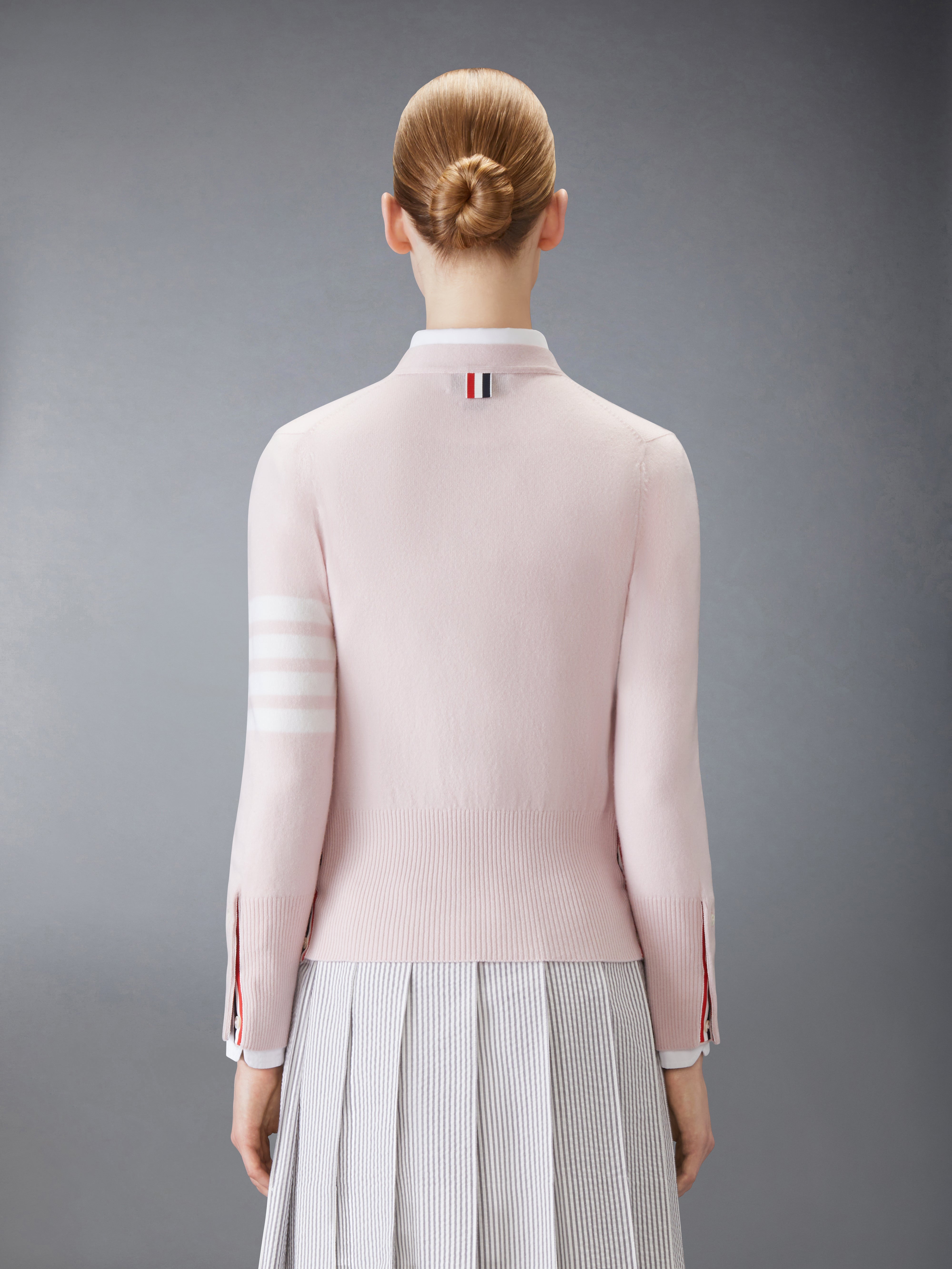Classic Cashmere 4-Bar V-Neck Cardigan | Thom Browne