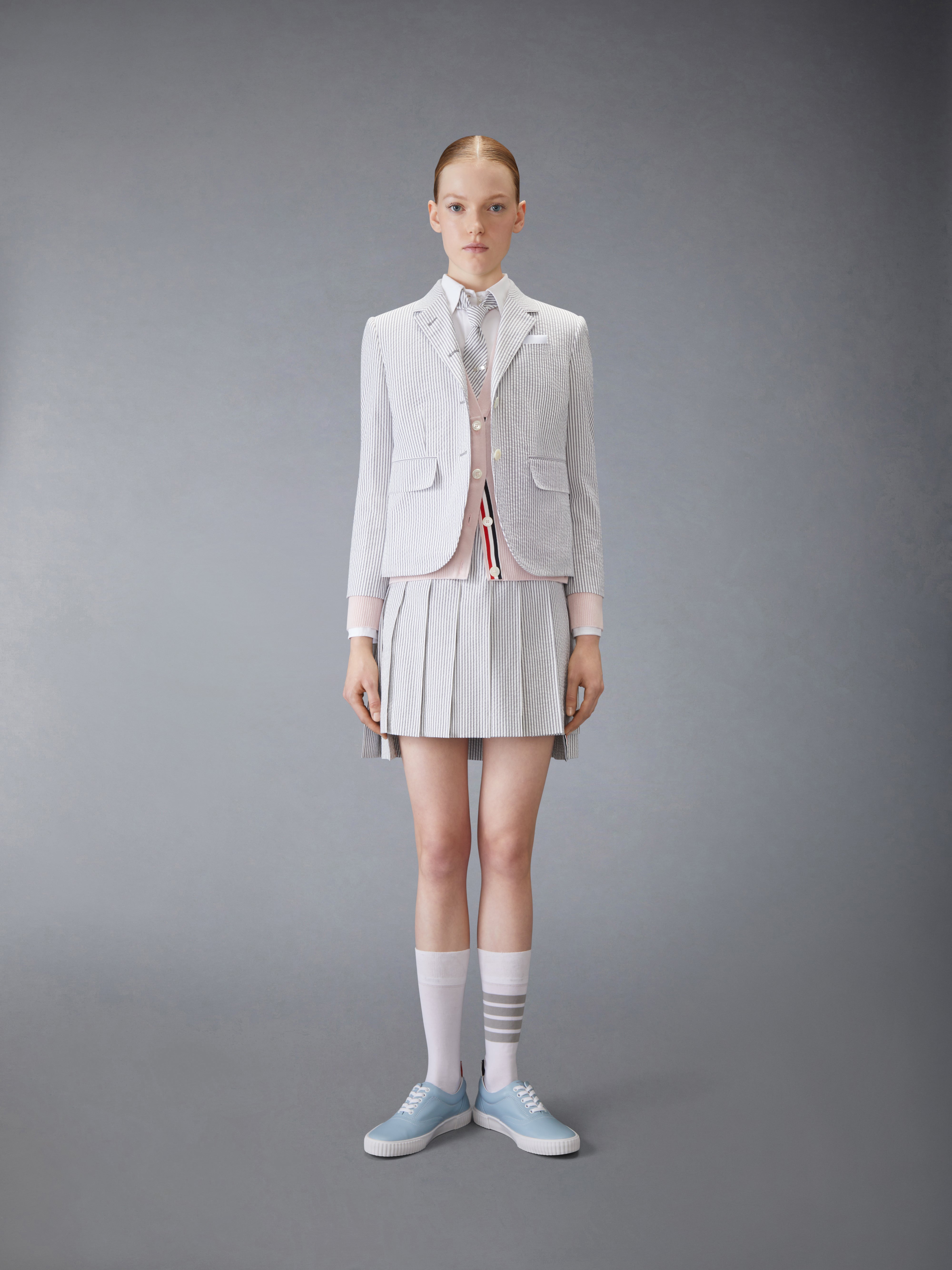 クラシック カシミヤ 4-BAR Vネック カーディガン | Thom Browne