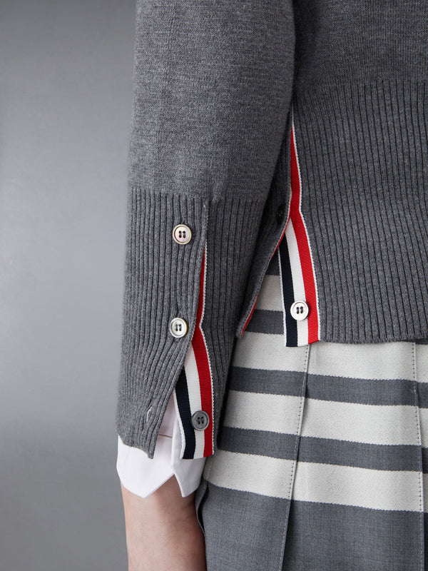 COTTON 4-BAR MILANO CLASSIC V-NECK CARDIGAN - image 5